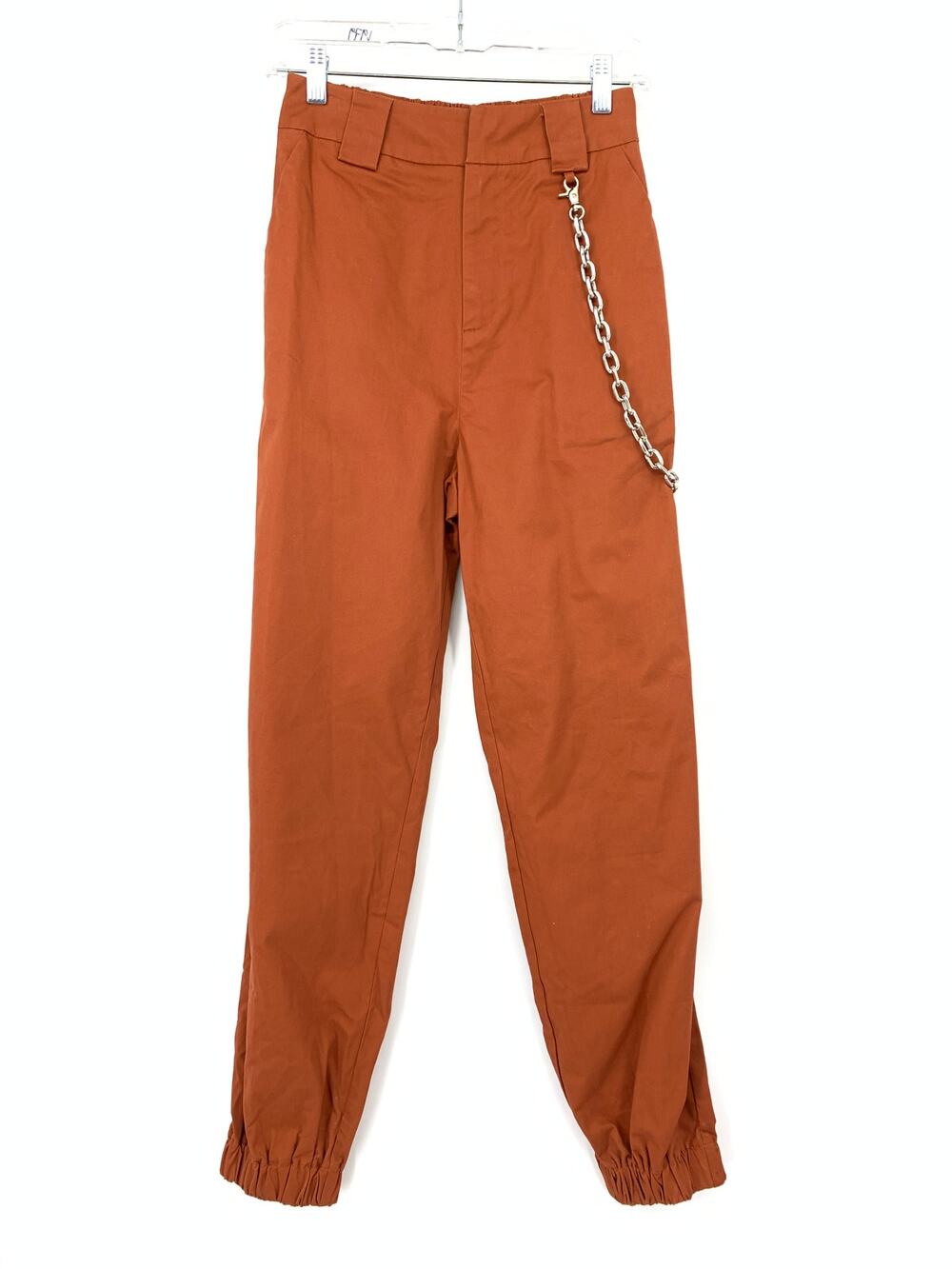 I.AM.GIA Cobain Cargo Pants Womens Size Small Burnt Orange Chain Detail *READ